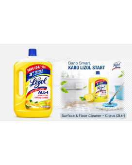 Lizol Disinfectant Surface & Floor Cleaner – Citrus (2Ltr)
