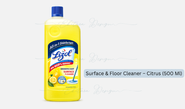 Lizol Disinfectant Surface & Floor Cleaner – Citrus (500ml)