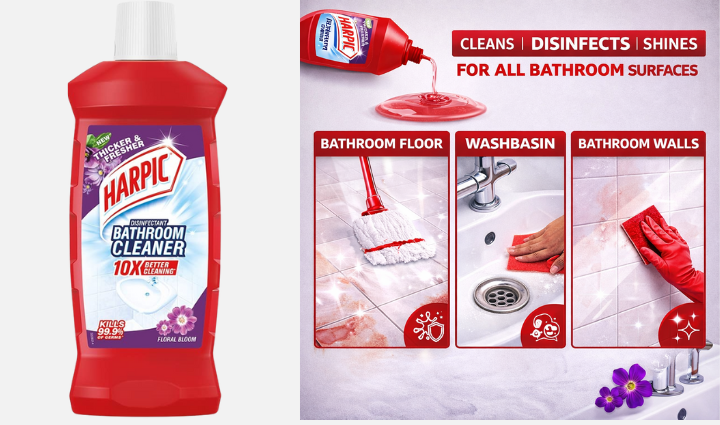 Harpic Red Bathroom Cleaner - 1L