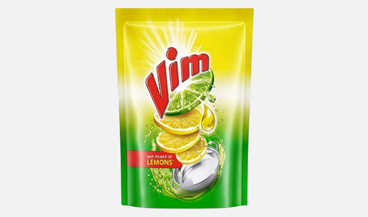Vim Drop Dish wash Active Yellow 500ml Refill Pouch
