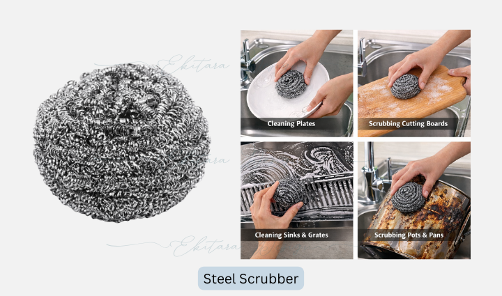 Steel Scrubber - Kitchen Dish Scrubber