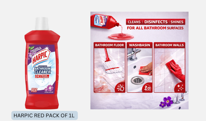 Harpic Red Bathroom Cleaner - 1L