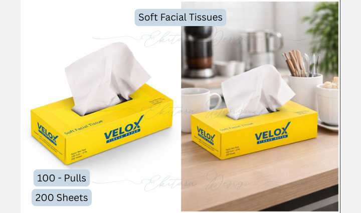 Velox Soft Facial Tissue – 100 Pulls