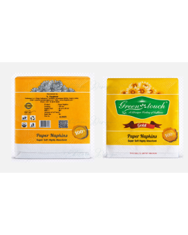 Green Touch Tissue Napkins - Gold (28x25 cm)