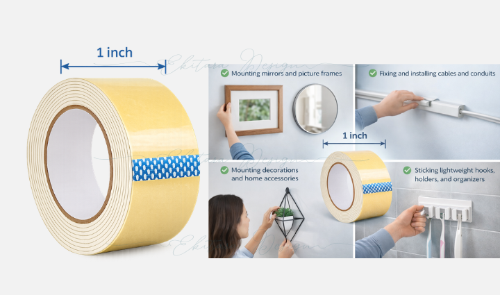 Double Sided Foam Tape – 1 Inch