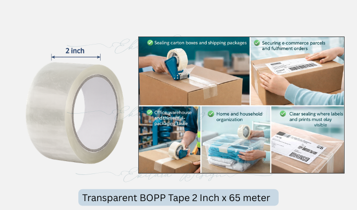 Transparent Tape 2" – 65 Meter