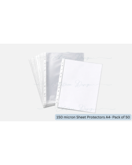 Transparent Sheet Protectors A4 – 150 Micron (Pack of 50)