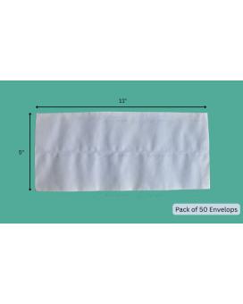 White Envelope 80 GSM, 11 x 5 inch (Pack of 50)