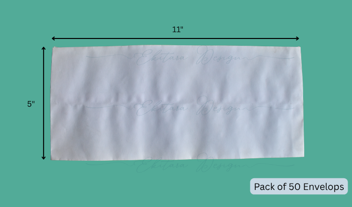 White Envelope 80 GSM, 11 x 5 inch (Pack of 50)