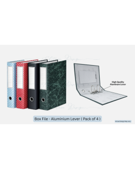 Box File - Aluminium Lever ( Pack of 4 )