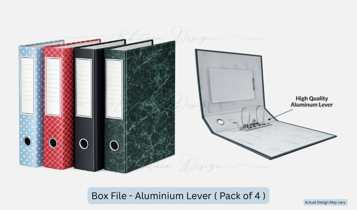 Box File - Aluminium Lever ( Pack of 4 )