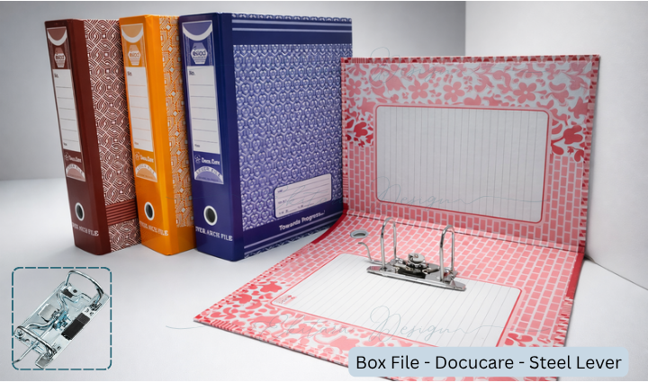 Box File - Docucare - Steel Lever ( Pack of 4 )