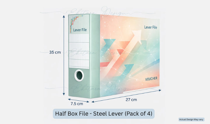 Half Box File - Steel Lever - Pack of 4