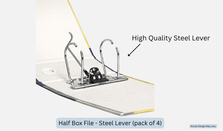 Half Box File - Steel Lever - Pack of 4