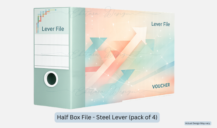 Half Box File - Steel Lever - Pack of 4