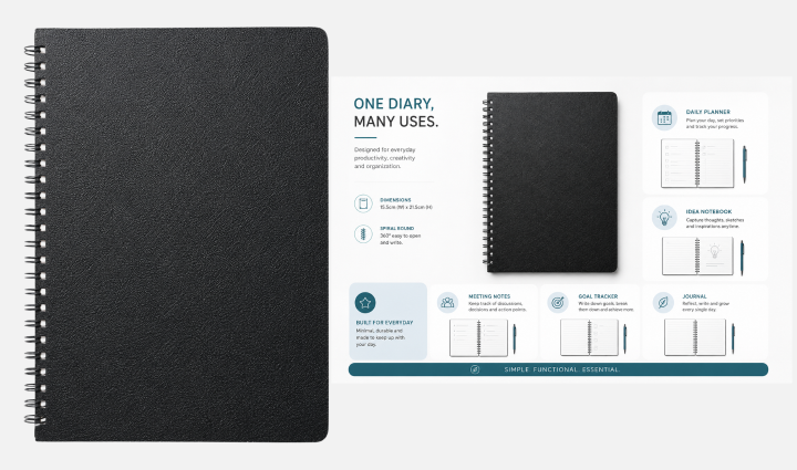 Spiral Notepad - 72 pages (No. 8 Notepad)