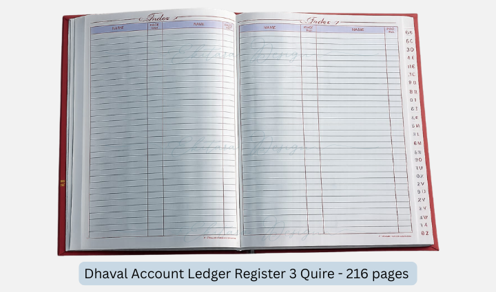 Dhaval Account Ledger Register 3 Quire