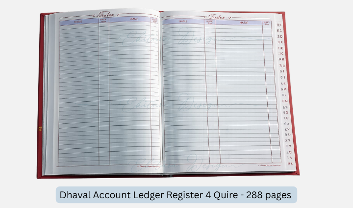 Dhaval Account Ledger Register 4 Quire