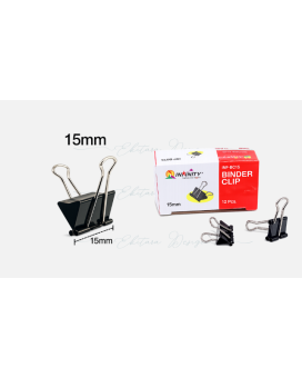 Binder Clips 15mm - Infinity Pack of 12