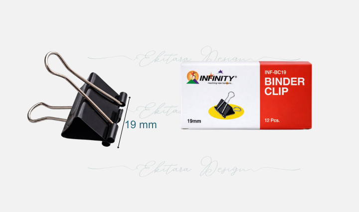 Binder Clips 19mm - Infinity Pack of 12
