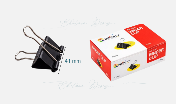 Binder Clips 41mm - Infinity Pack of 12