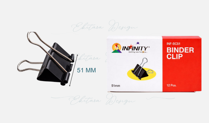 Binder Clips 52mm - Infinity Pack of 12