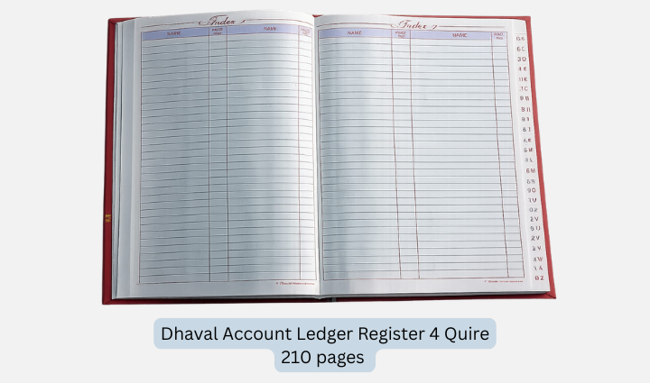 Dhaval Account Ledger Register 4 Quire
