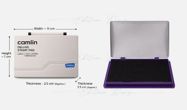 Camlin Deluxe Stamp Pad Large - Black