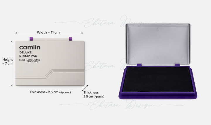 Camlin Deluxe Stamp Pad Large - Violet