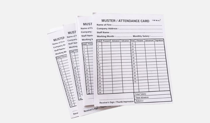 Attendance Cards