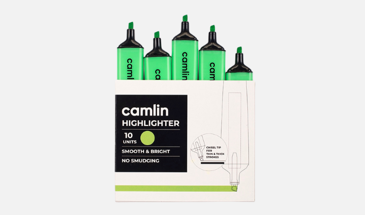 Camlin Highlighter Green (Pack of 10)