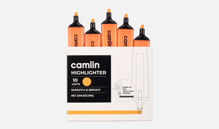 Camlin Highlighter Orange (Pack of 10)