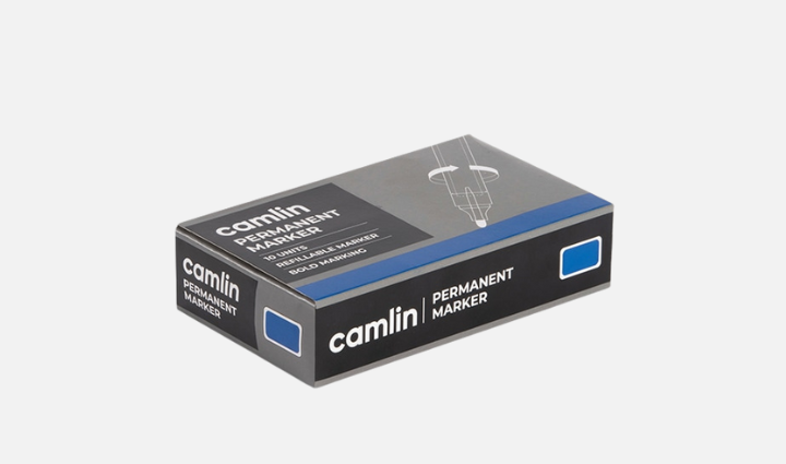 Camlin Permanent Marker-Blue (Pack Of 10)