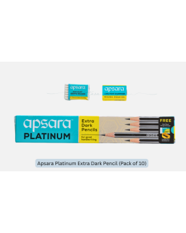 Apsara Platinum Extra Dark Pencil (Pack of 10)