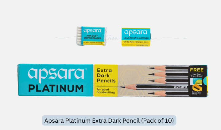 Apsara Platinum Extra Dark Pencil (Pack of 10)