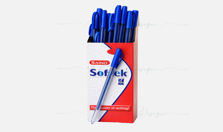Saino Softek Ball Pen Blue ( pack of 20 )