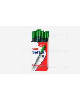 Saino Softek Ball Pen Green ( pack of 20 )