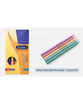 Saino Primo Ball Pens Blue – Pack of 20
