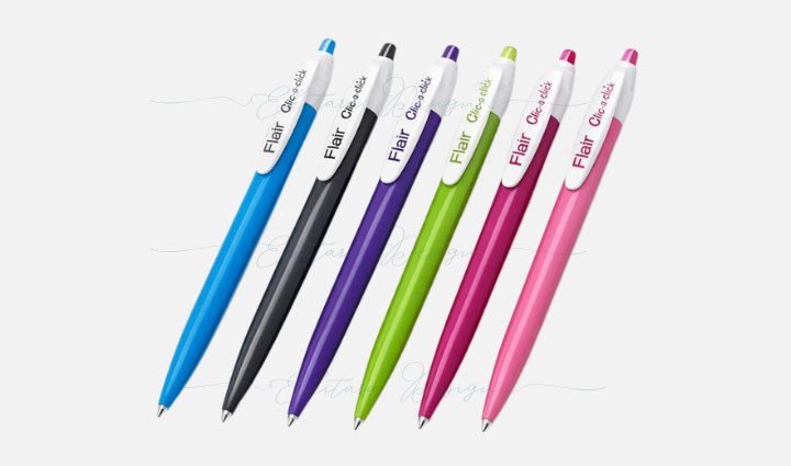 Flair Ezee Click Ball Pen – Blue