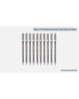 UNOMAX Ultron 2X Ball Pen - (Pack of 10 - Blue)