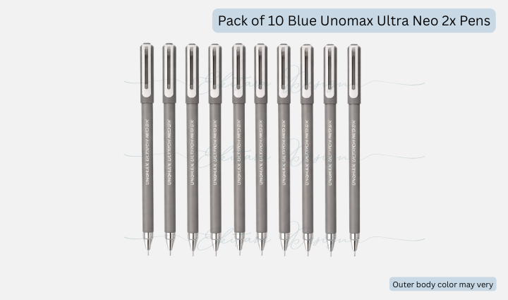 UNOMAX Ultron 2X Ball Pen - (Pack of 10 - Blue)