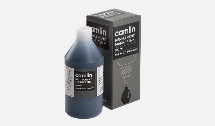Camlin Permanent Marker Ink Black 500ml